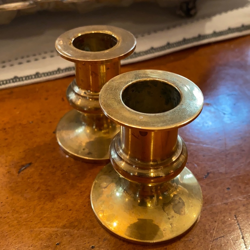 Brass set of 2 Candle Holders